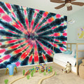 Black Backed Tie Dye Print Wall Sticker