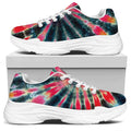 Black Backed Tie Dye Print White Chunky Shoes