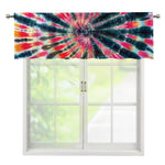 Black Backed Tie Dye Print Window Valance