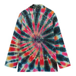 Black Backed Tie Dye Print Women's Blazer