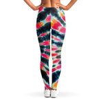 Black Backed Tie Dye Print Women's Leggings
