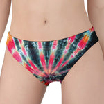Black Backed Tie Dye Print Women's Panties