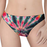 Black Backed Tie Dye Print Women's Thong