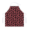 Black Bacon Pattern Print Adjustable Apron