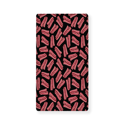 Black Bacon Pattern Print Baby Crib Sheet