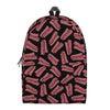 Black Bacon Pattern Print Backpack