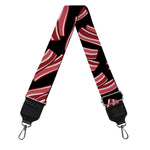 Black Bacon Pattern Print Bag Strap
