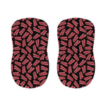 Black Bacon Pattern Print Bar Stool Covers