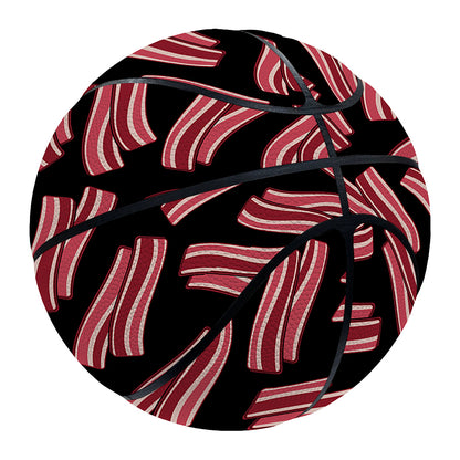Black Bacon Pattern Print Basketball