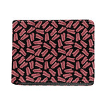 Black Bacon Pattern Print Bifold Wallet