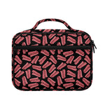 Black Bacon Pattern Print Briefcase Bible Bag