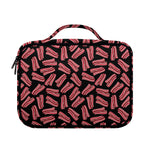 Black Bacon Pattern Print Briefcase Bible Bag