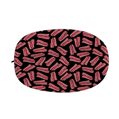 Black Bacon Pattern Print Car Side Mirror Covers