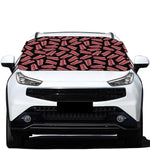 Black Bacon Pattern Print Car Windshield Snow Cover