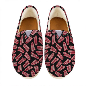 Black Bacon Pattern Print Casual Shoes