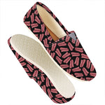 Black Bacon Pattern Print Casual Shoes