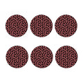 Black Bacon Pattern Print Coaster Set