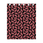 Black Bacon Pattern Print Curtain