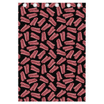 Black Bacon Pattern Print Curtain