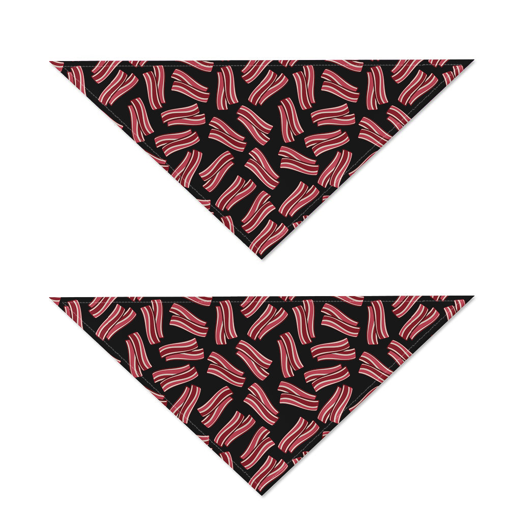 Black Bacon Pattern Print Dog Bandana