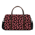 Black Bacon Pattern Print Duffel Bag