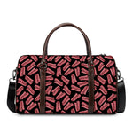 Black Bacon Pattern Print Duffle Bag