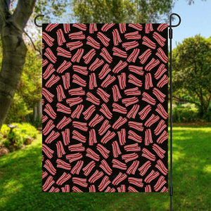 Black Bacon Pattern Print Garden Flag