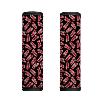 Black Bacon Pattern Print Handle Covers