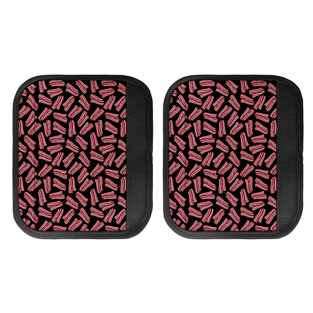 Black Bacon Pattern Print Handle Covers