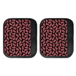 Black Bacon Pattern Print Handle Covers