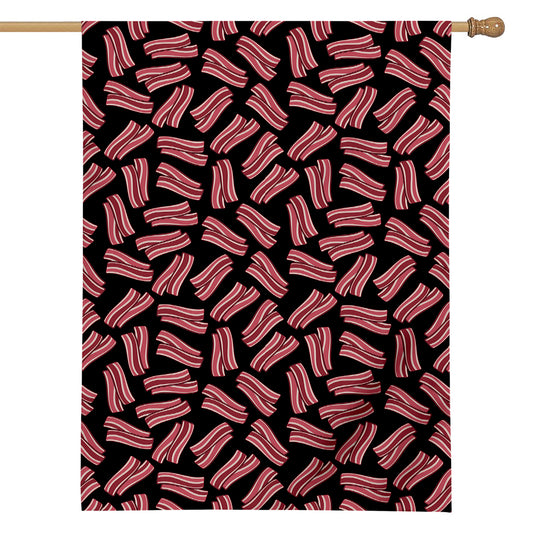 Black Bacon Pattern Print House Flag