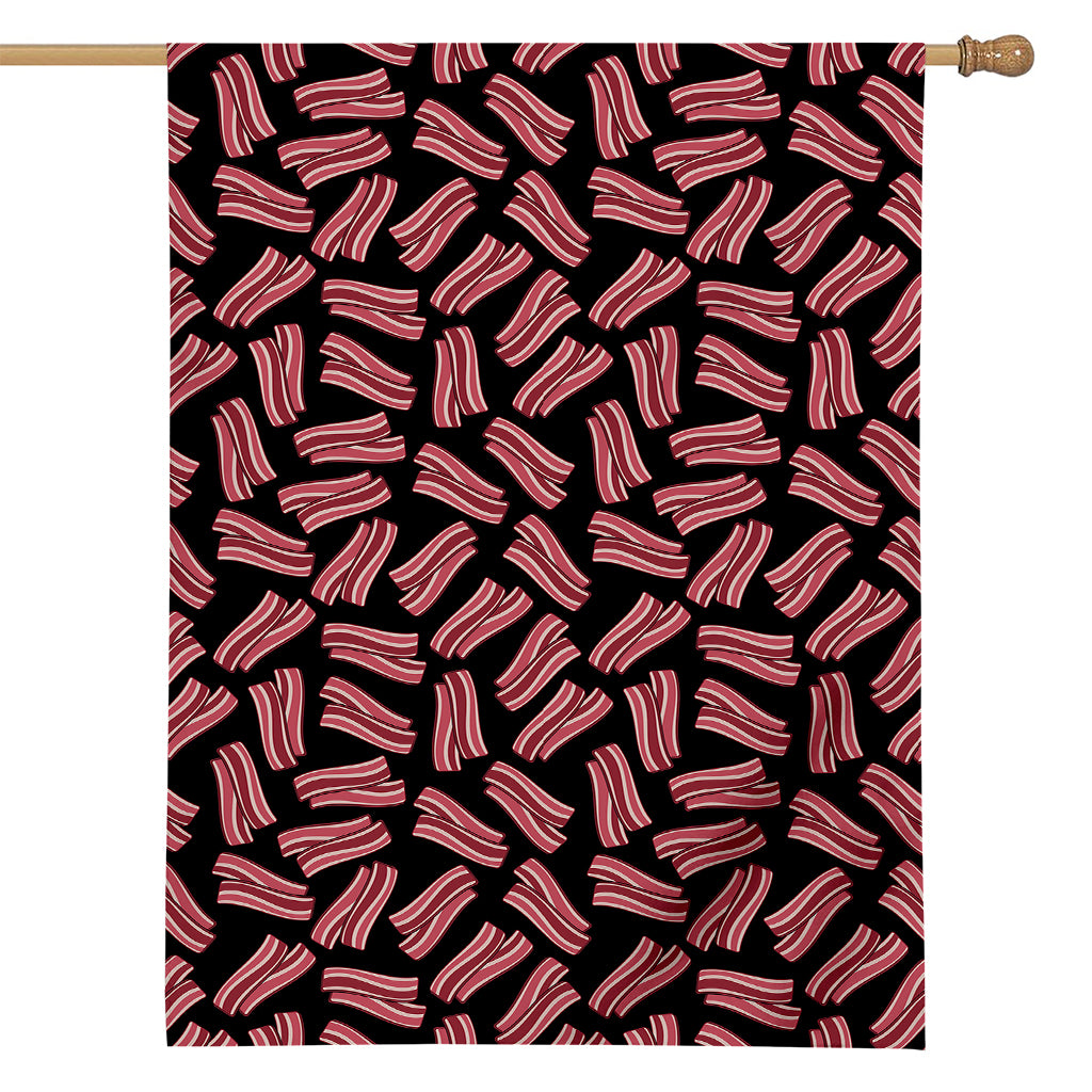 Black Bacon Pattern Print House Flag