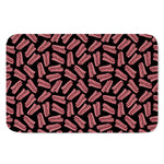 Black Bacon Pattern Print Indoor Door Mat