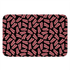 Black Bacon Pattern Print Indoor Door Mat