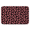 Black Bacon Pattern Print Indoor Door Mat