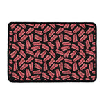 Black Bacon Pattern Print Kitchen Mat