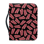 Black Bacon Pattern Print Leather Bible Cover
