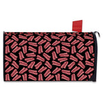 Black Bacon Pattern Print Mailbox Cover