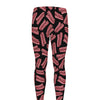 Black Bacon Pattern Print Men's leggings