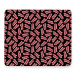 Black Bacon Pattern Print Mouse Pad