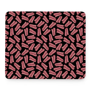 Black Bacon Pattern Print Mouse Pad