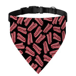 Black Bacon Pattern Print Over The Collar Dog Bandana