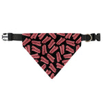 Black Bacon Pattern Print Over The Collar Dog Bandana