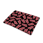 Black Bacon Pattern Print Pet Cooling Mat Cover