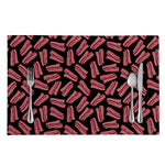Black Bacon Pattern Print Placemat