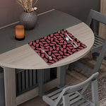Black Bacon Pattern Print Placemat