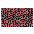 Black Bacon Pattern Print Polyester Doormat