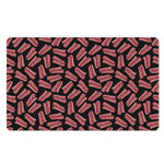 Black Bacon Pattern Print Polyester Doormat