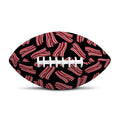Black Bacon Pattern Print Rugby Ball