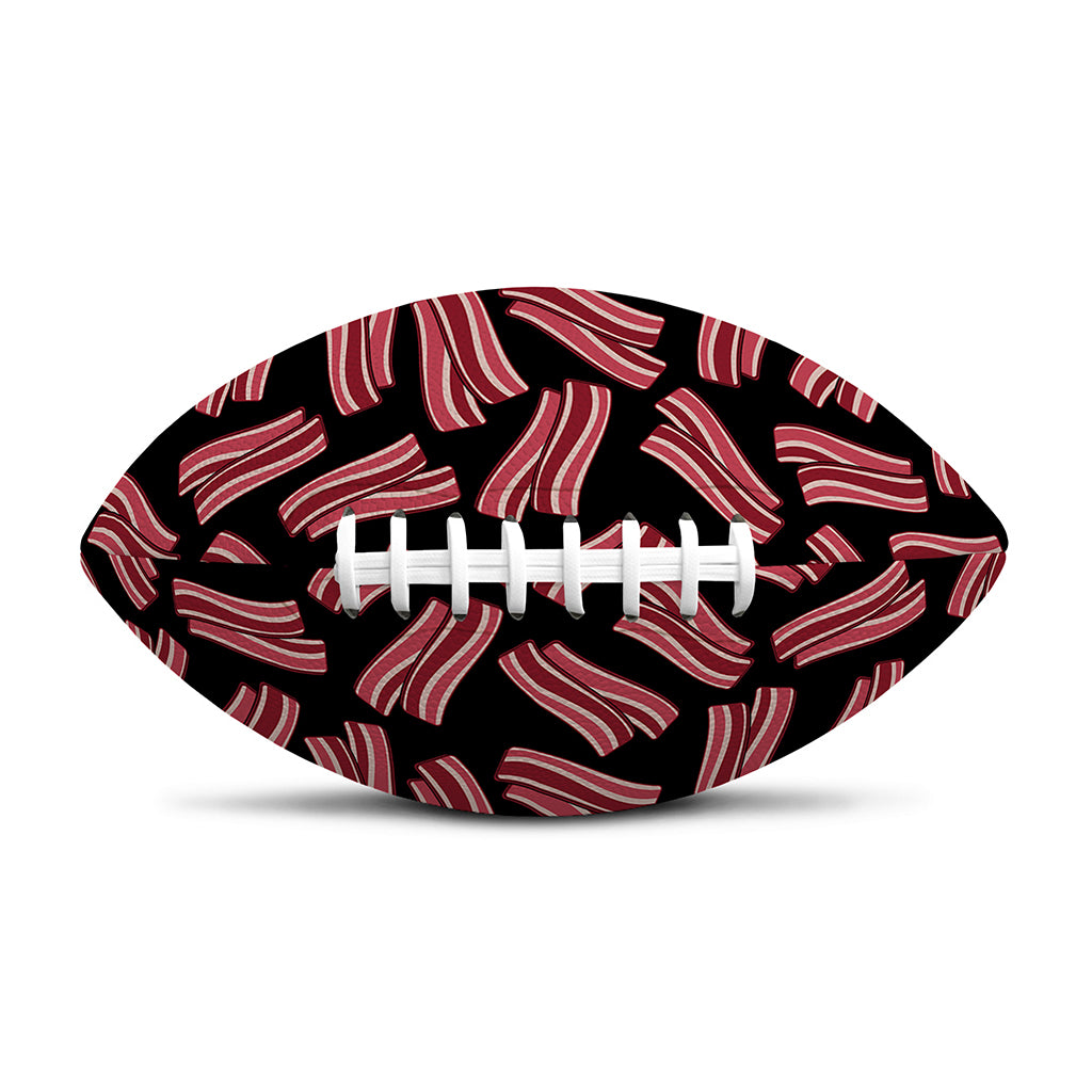 Black Bacon Pattern Print Rugby Ball
